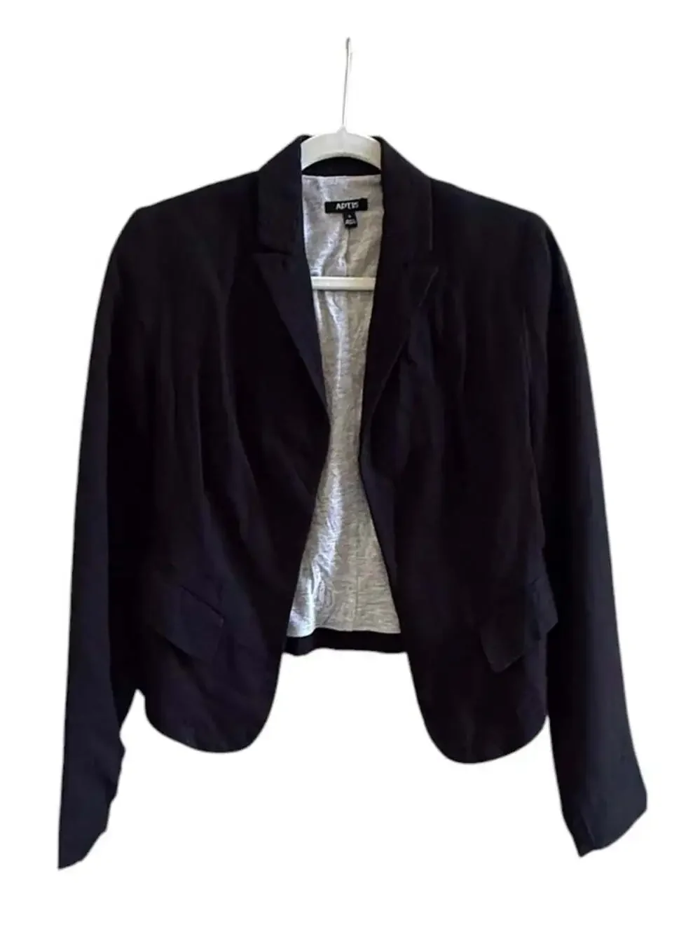 Apt. 9 Black Open Front Cropped Blazer